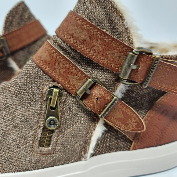 Blowfish Mojo-B SHR Faux Fur Lined Ankle Booties Sneakers, New, Fall Shoes - Picture 6 of 12